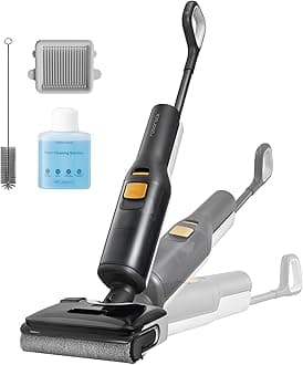 F25 BX Wet Dry Vacuum Cleaner, Cordless Vacuum Mop All in One with 20000Pa, 194°F Hot Air Flash Drying & Self Cleaning, Zero-Tangle Wet Mop Cleaner for Hard Floor, 180° Lie Flat