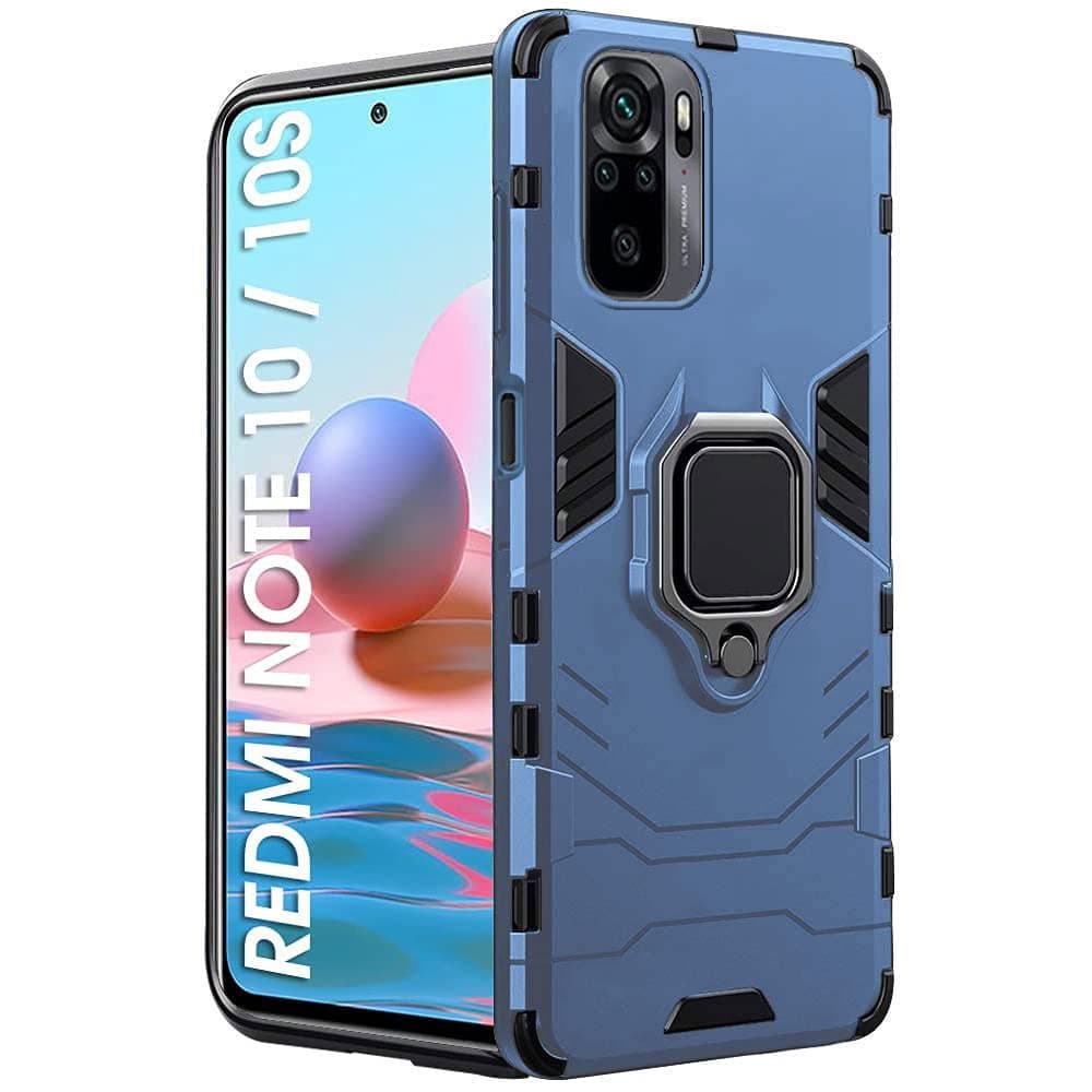 TheGiftKart Back Cover for Redmi Note 10s / 10 / Note 11 SE (Poly Carbonate Polymer | Greyish Blue)