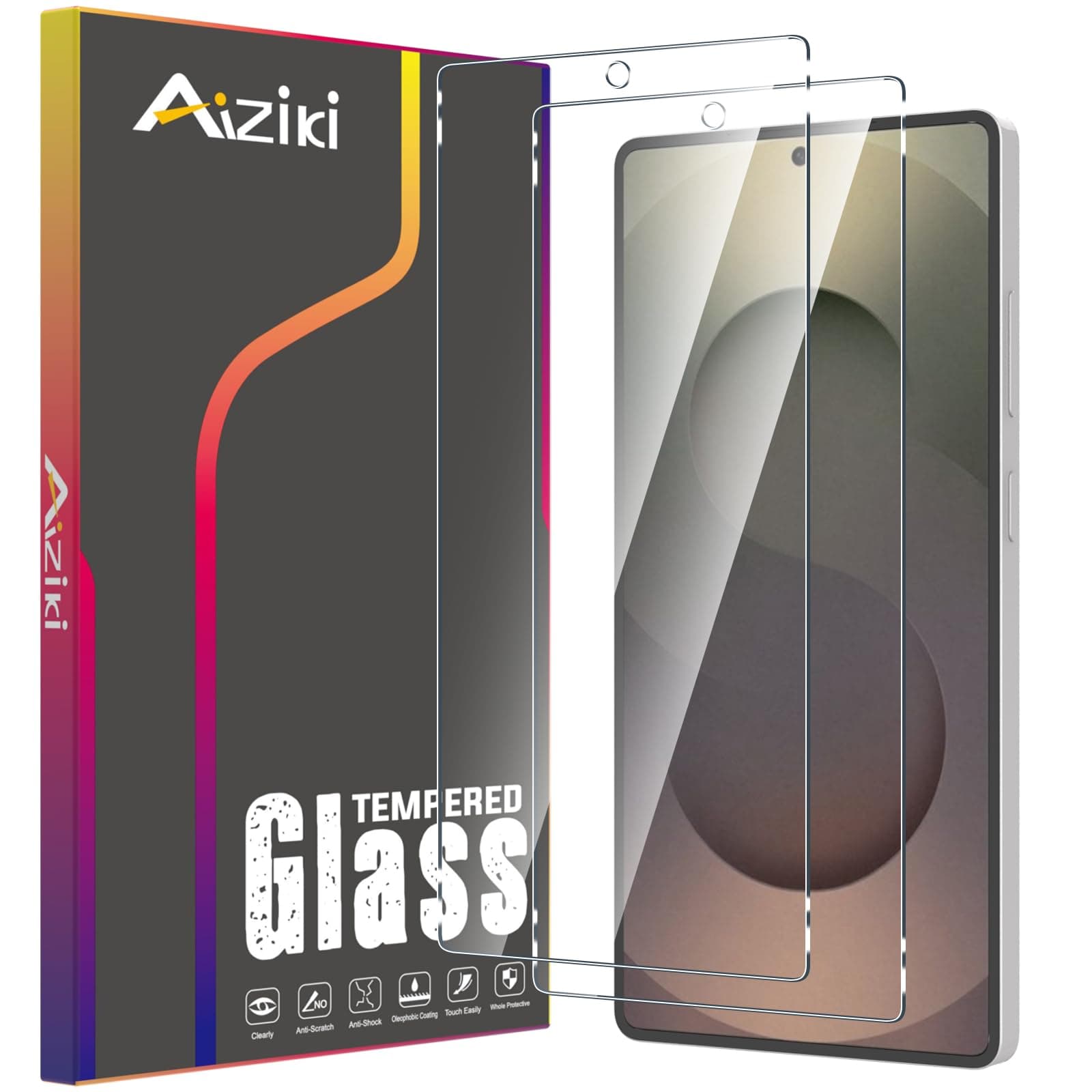 (2 Pack Designed for Samsung Galaxy S25 Ultra Screen Protector Tempered Glass, Ultra Resistant, 9H Hardness Shatterproof, Scratch-Resistant, Bubble Free, Case Friendly