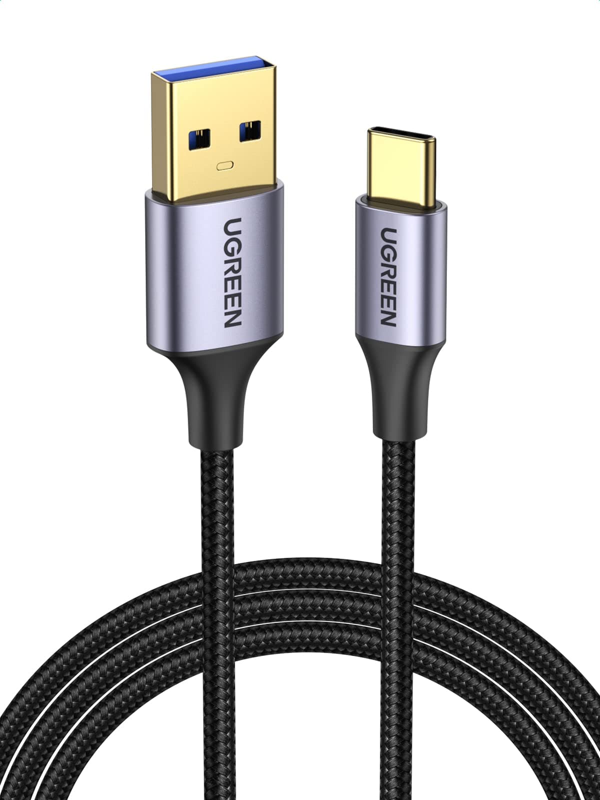 USB to USB C Cable USB C 3.0 Cable 5Gbps Data Transfer Type C Cable Fast Charging Nylon Braided Cord for Android Auto/iPhone 16/Galaxy S21 S20 A53 A71/iPad Mini 6/Switch/PS5 Controller, 3.3FT