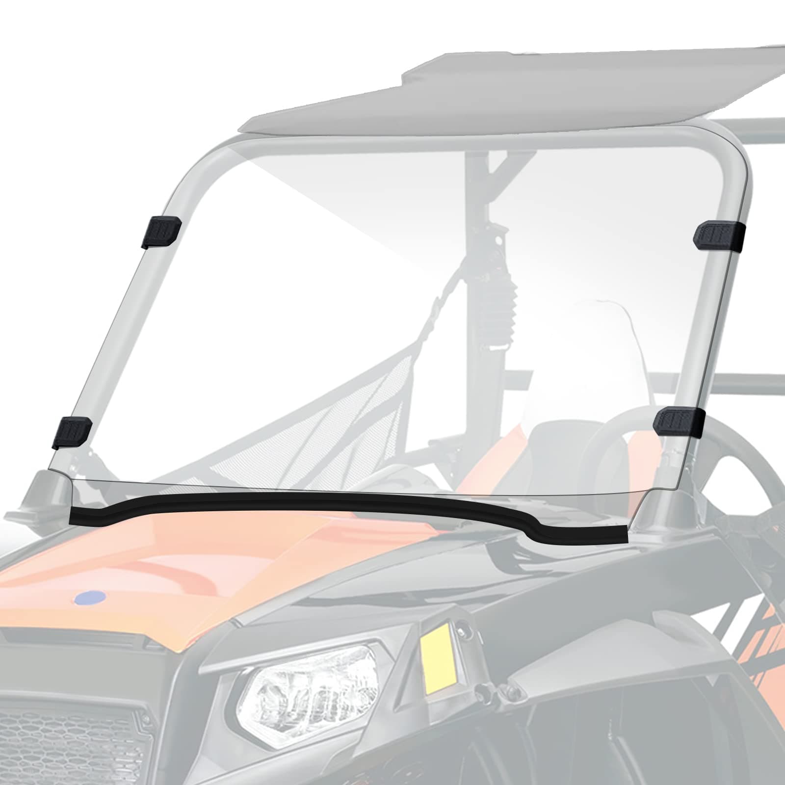 StarknightMT RZR 800 Windshield - Front Hard-Coated PC Full Windshield Compatible with Polaris (2014& earlier) RZR 800/800S/4 800/900 XP/4 900/(2012-2018) RZR 570