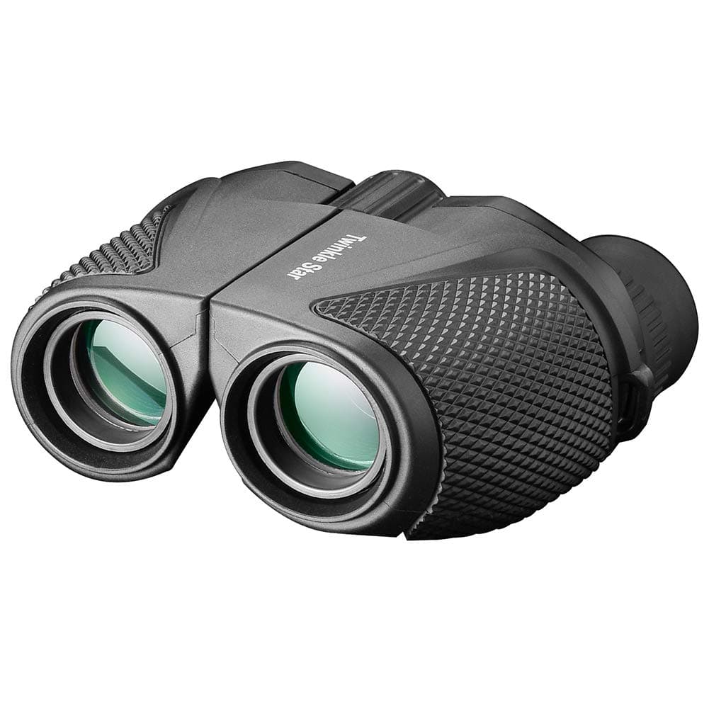 Twinkle Star 10 x 25 Compact High Powered Binoculars for Bird Watching (BAK4,Green Lens) Lightweight Folding Binoculars for Adults Kids Sport Game Concert Theater Opera Surveillance