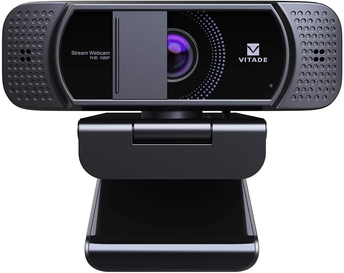 VITADE Webcam with Mic 1080P HD Webcam 672 USB Desktop Webcam Facecam Video Cam Streaming Gaming Conference for Mac Windows PC Laptop Computer