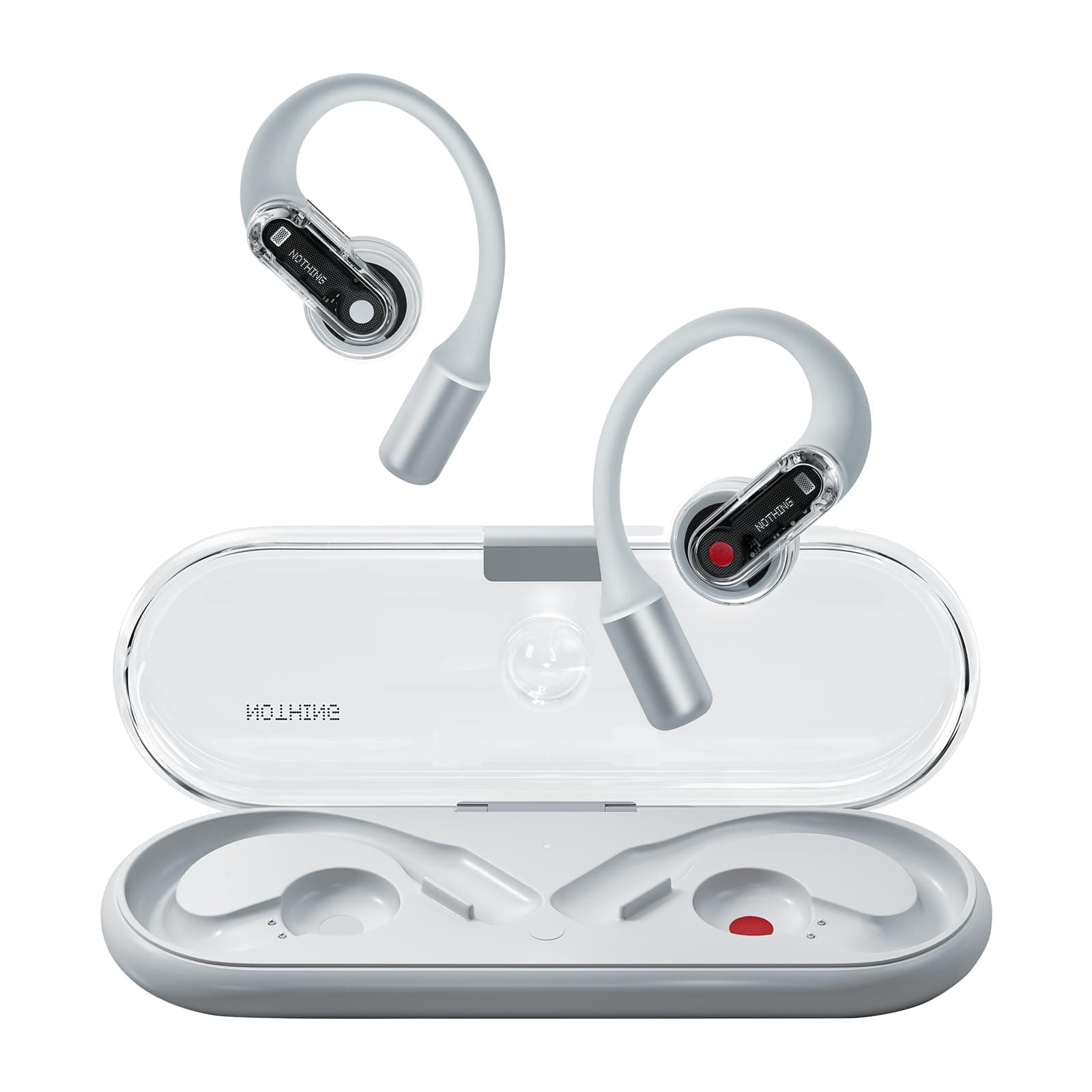 Nothing Ear (open) Ultra-light Open Ear Headphones with Adjustable Earhooks, Multipoint Connection Bluetooth Earbuds with Clear Voice Technology for AI Calls, IP54, Fast Charging, ChatGPT Supported