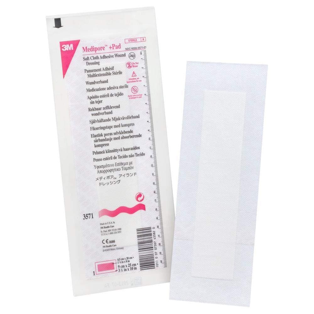 3M MEDIPORE +PAD Soft Cloth Adhesive Wound Dressing