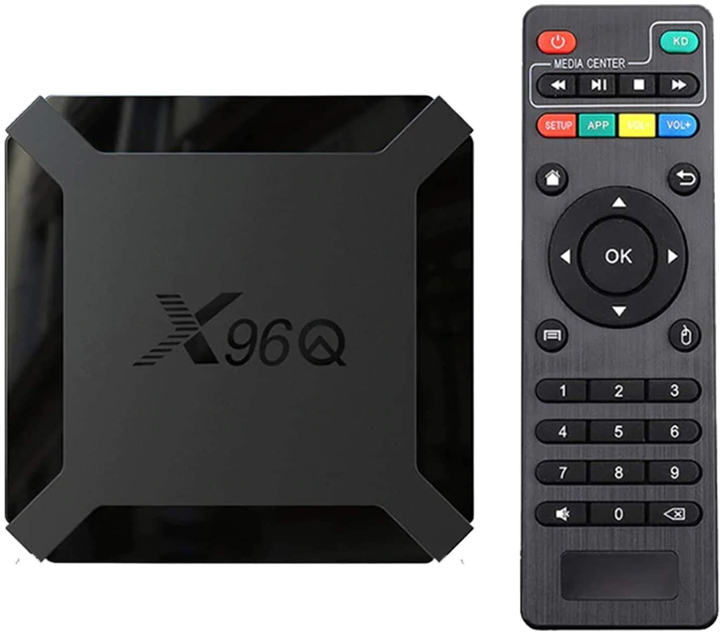 ZedoAndroid 10.0 TV Box,X96 Mini 2021 Upgraded Version X96Q 2GB RAM 16GB ROM Smart TV Box Allwinner H313 Quad Core Support 4K 3D Set Top Box X96 Mini Wifi Home Media Player