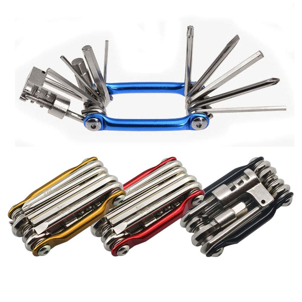 Senven11-in-1 Multi-Function Portable Folding Bike Repair Tool, Bicycle Repair Tool, Mini Compact Lightweight Bicycle Repair Tool, Stainless Steel Bicycle Repair Tool and Repair kit