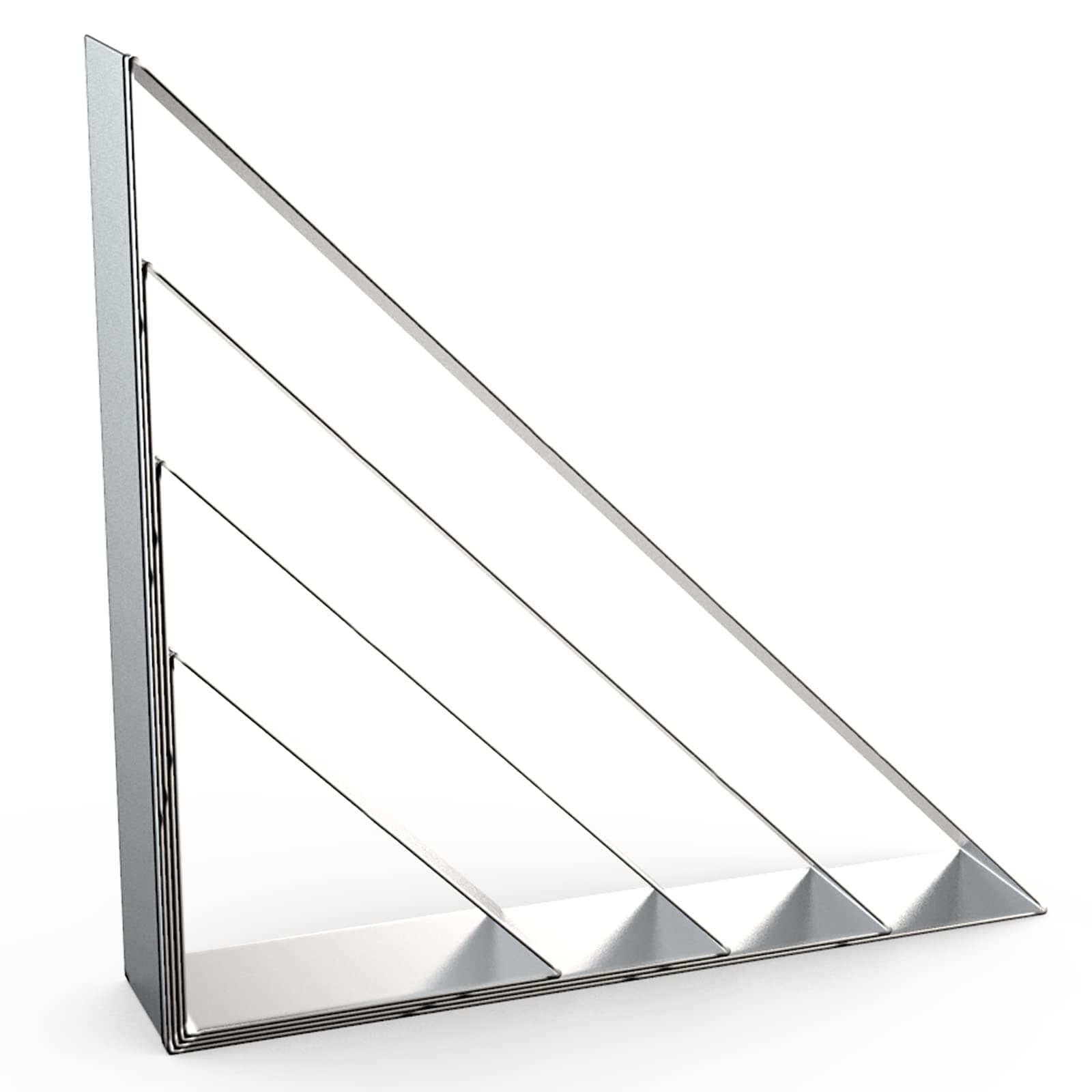 45/90 Degree Triangle Cookie Cutter Set - 5 inch, 4 inch, 3 inch, 2 inch - Half Square Right Angle Triangle Geometric Frame Plaque Cookie Cutters Shapes Molds - Stainless Steel