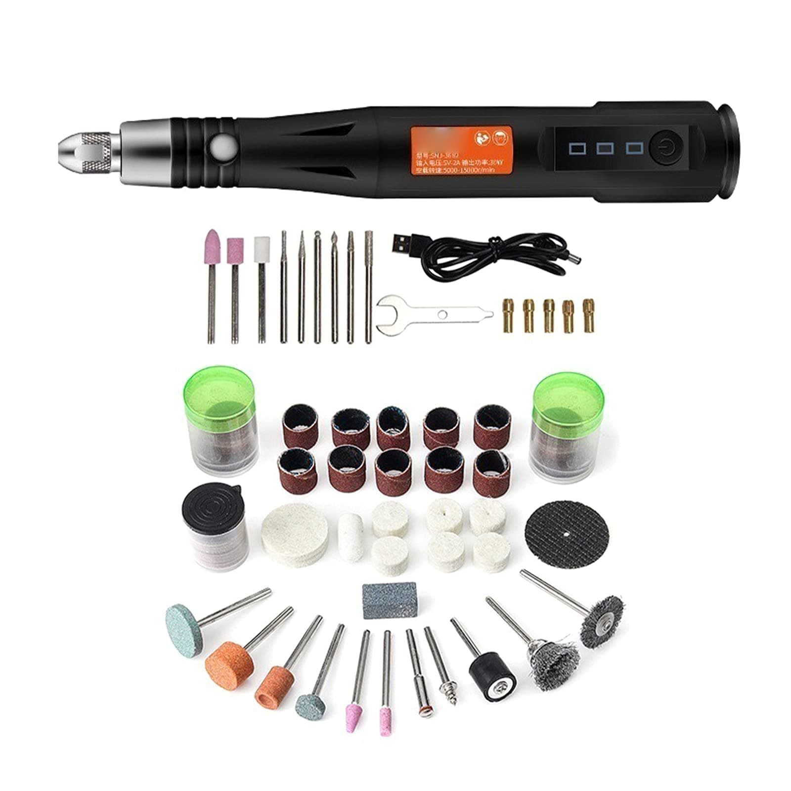 SYOSI Electric Engraving Tool Kit, Micro Engraver Etching Pen, Cordless Rotary Tool, USB Rechargeable Grinder Polishing