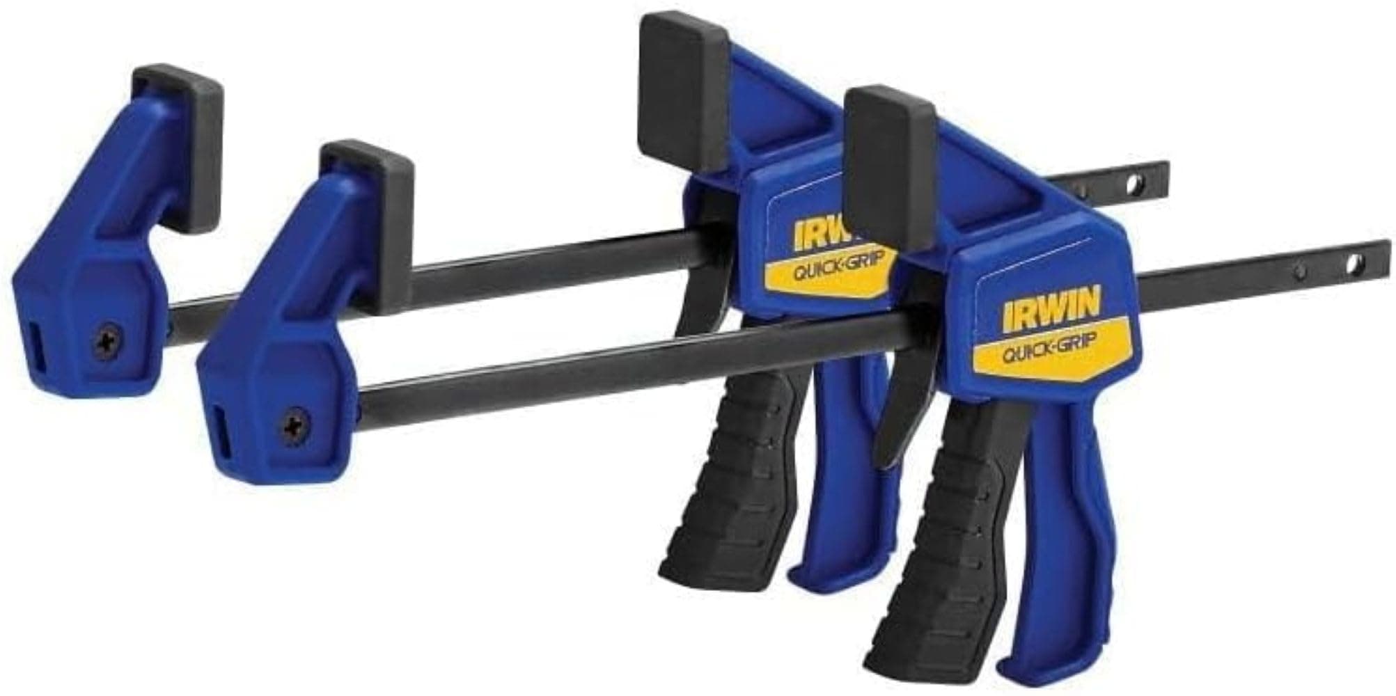 IRWIN QUICK-GRIP Bar Clamp, One-Handed, Micro, 4-1/4-Inch, 2-Pack (1964747) Blue