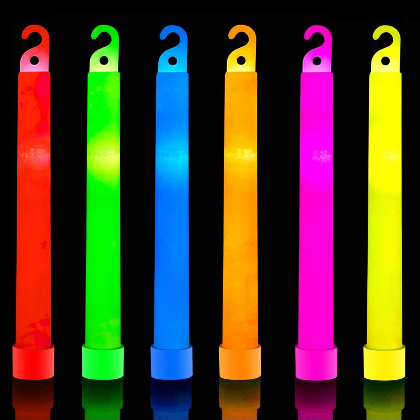 - 32 PCS Ultra Bright 6 Inch Glow Sticks - Emergency Bright Chem Glow Sticks with 12 Hour Duration - Camping, Hiking Glow Stick Lights - for Parties and Kids Activities - Blackout Or Storm Ready Use