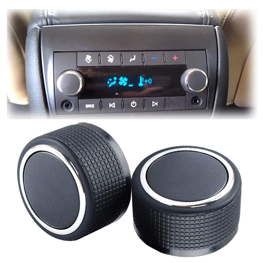 Gekufa Rear Radio Knobs Compatible with 2007-2013 Chevy Tahoe Chevrolet Silverado GMC Acadia Sierra Escalade Buick Enclave Yukon Cadillac-Radio Audio Volume Control Knob Replacements GM 22912547