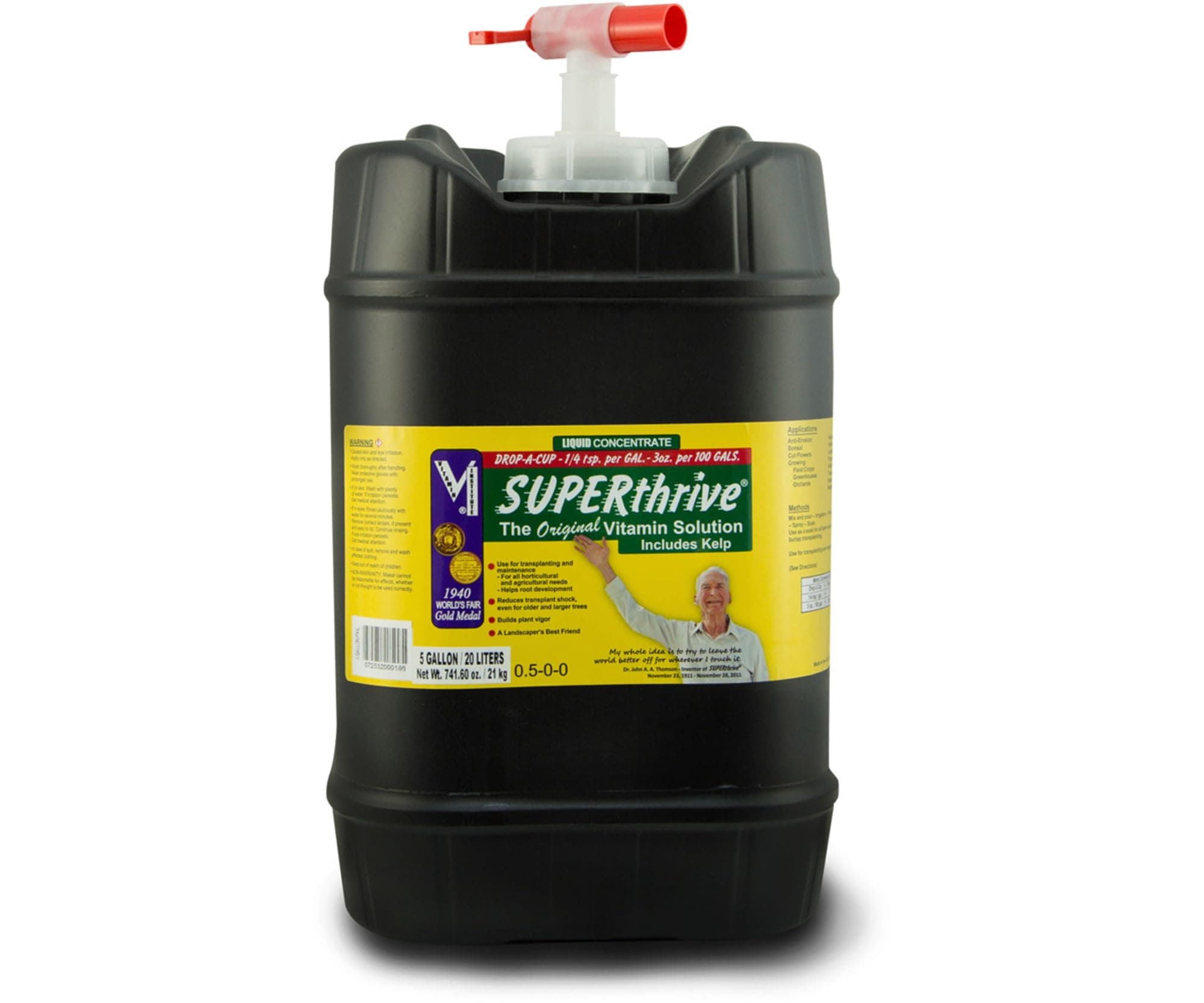 SUPERthrive VI30182 Plant Vitamin Solution, 5 Gallon