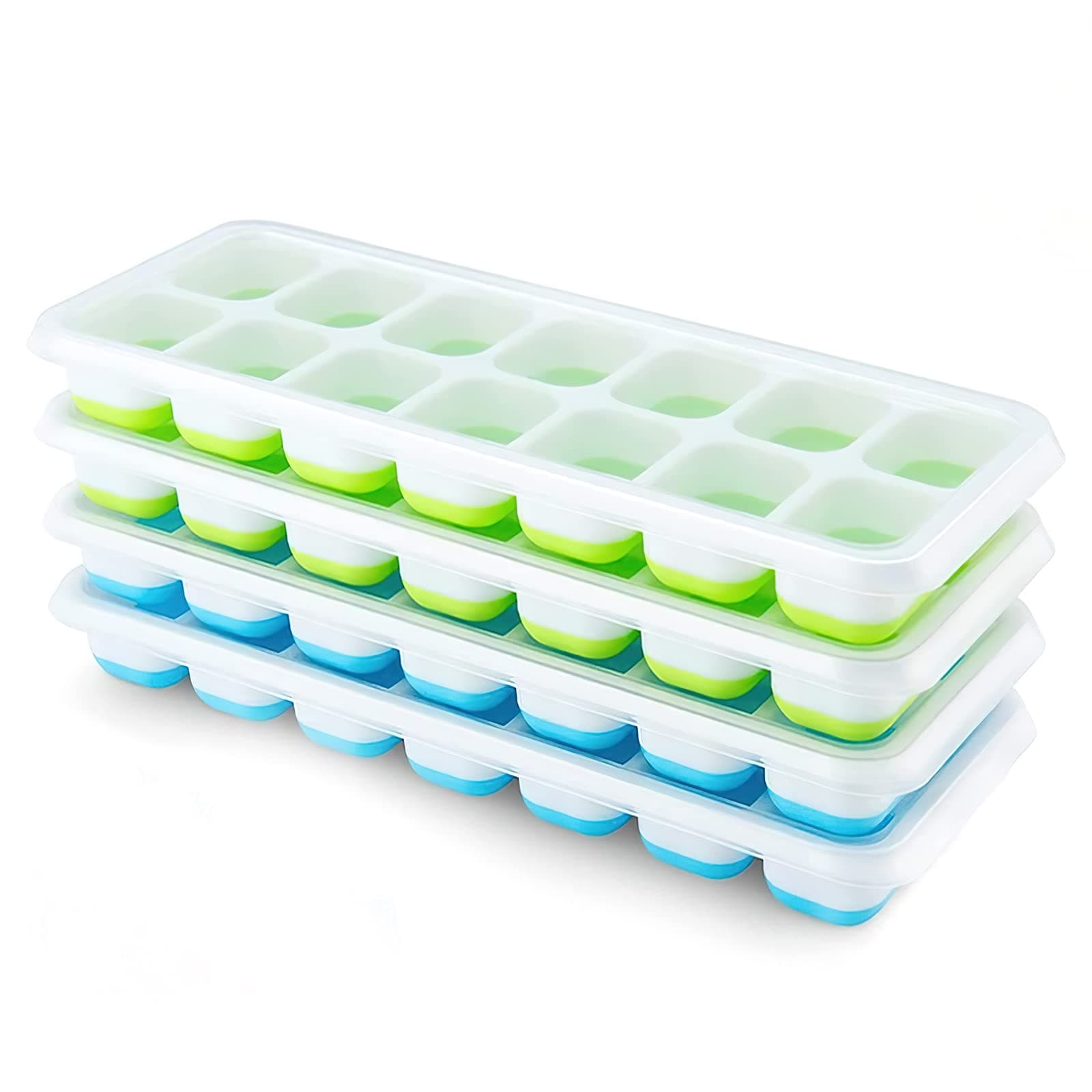 Ice Cube Trays 4 Pack(Blue+Green)