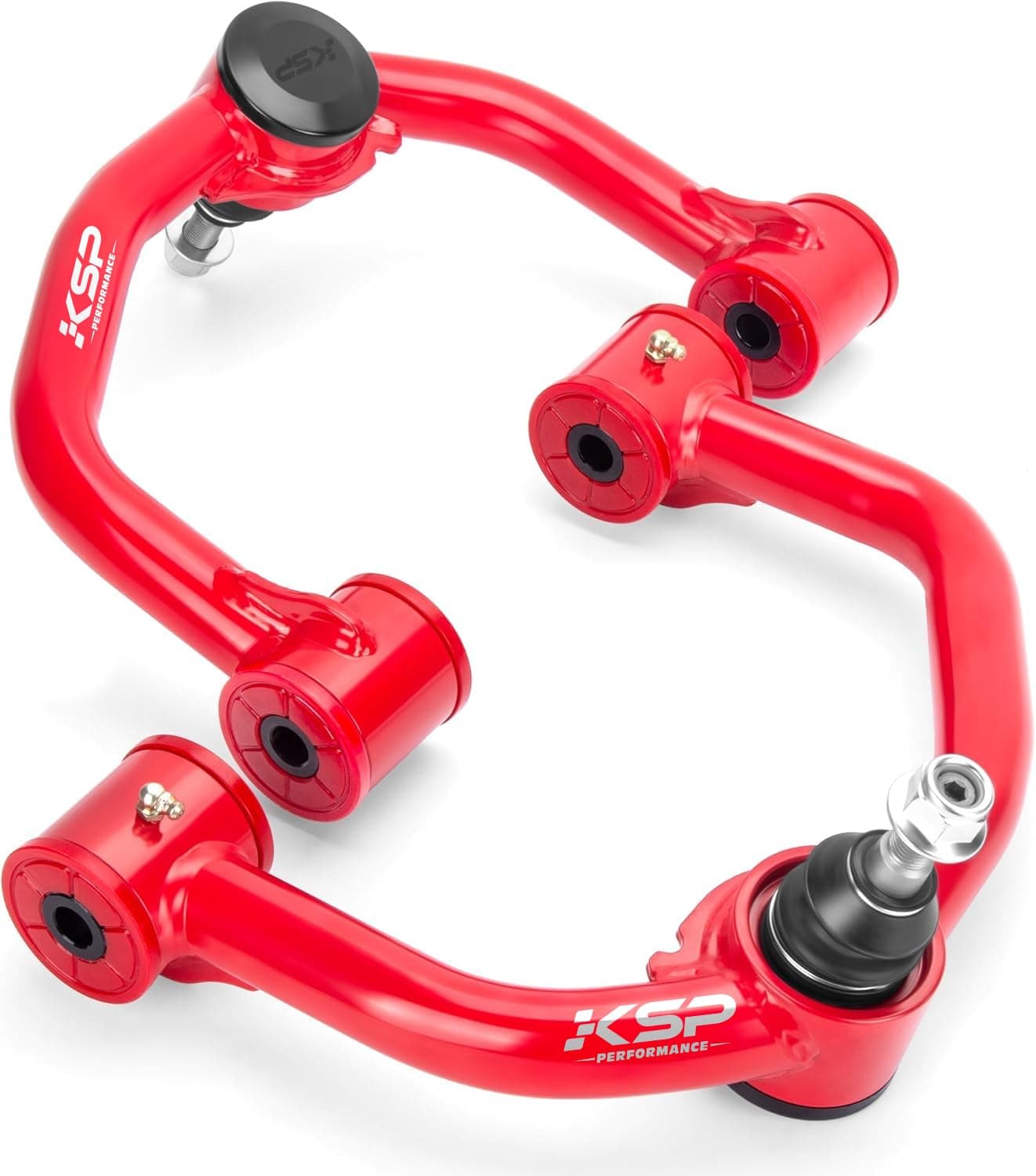 KSP 2-4" Upper Control Arm for F150 2004-2020, Aftermarket Control Arm Replacement Factory/Stock Arm, Iron Steel Welding Swing Control Arms With Adjustable Ball Joint for 2-4inch Front Lift Kits (Red)