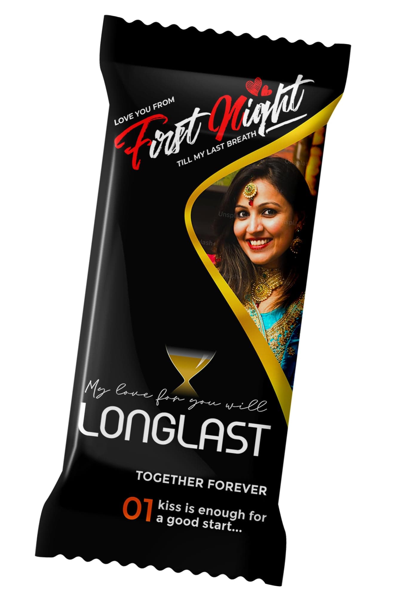 Katha Chocolates First Night Gift, Wedding Night Present, For Husband, Wife Personalized Customized Chocolate Large Bar (100g Bar) (Milk Chocolate)