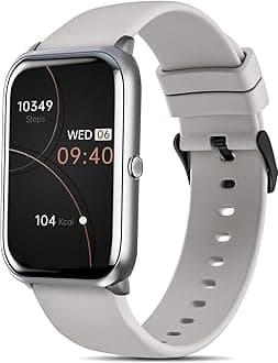 FITVIIFitness Tracker, Heart Rate Blood Pressure Monitor Activity Tracker, 1.57'' Touch Screen Calorie Step Counter IP68 Waterproof Watch with Weather Sleep Monitor Music Control for Women Men Kids