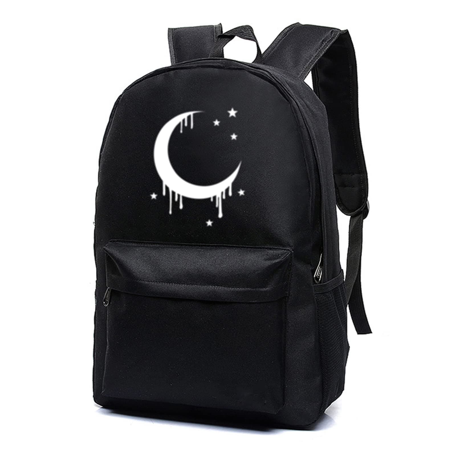 Moon Gothic Backpack Classic Canvas Goth Backpack for School Kids Bookbag