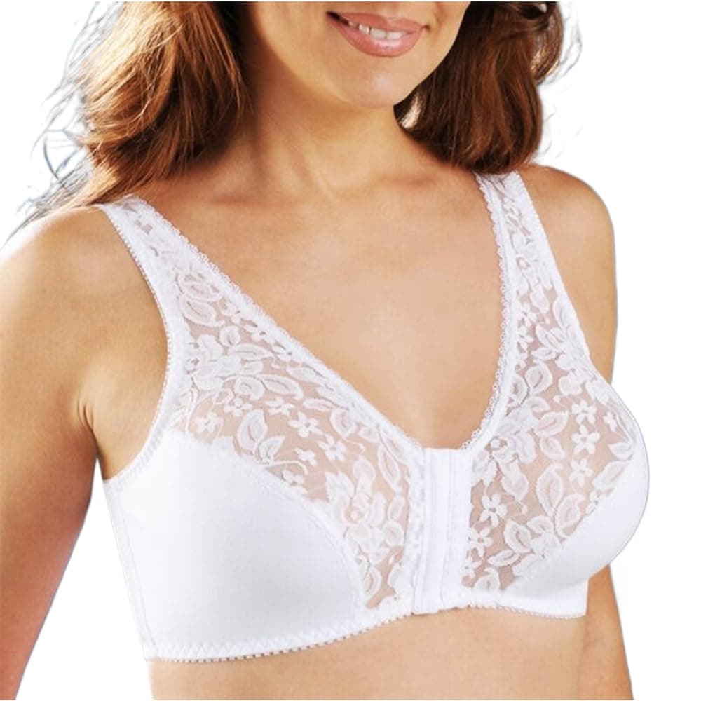 Lace Front Open Bra, Non-Padded Wireless Bra, Sexy Front Hook Lace Bra