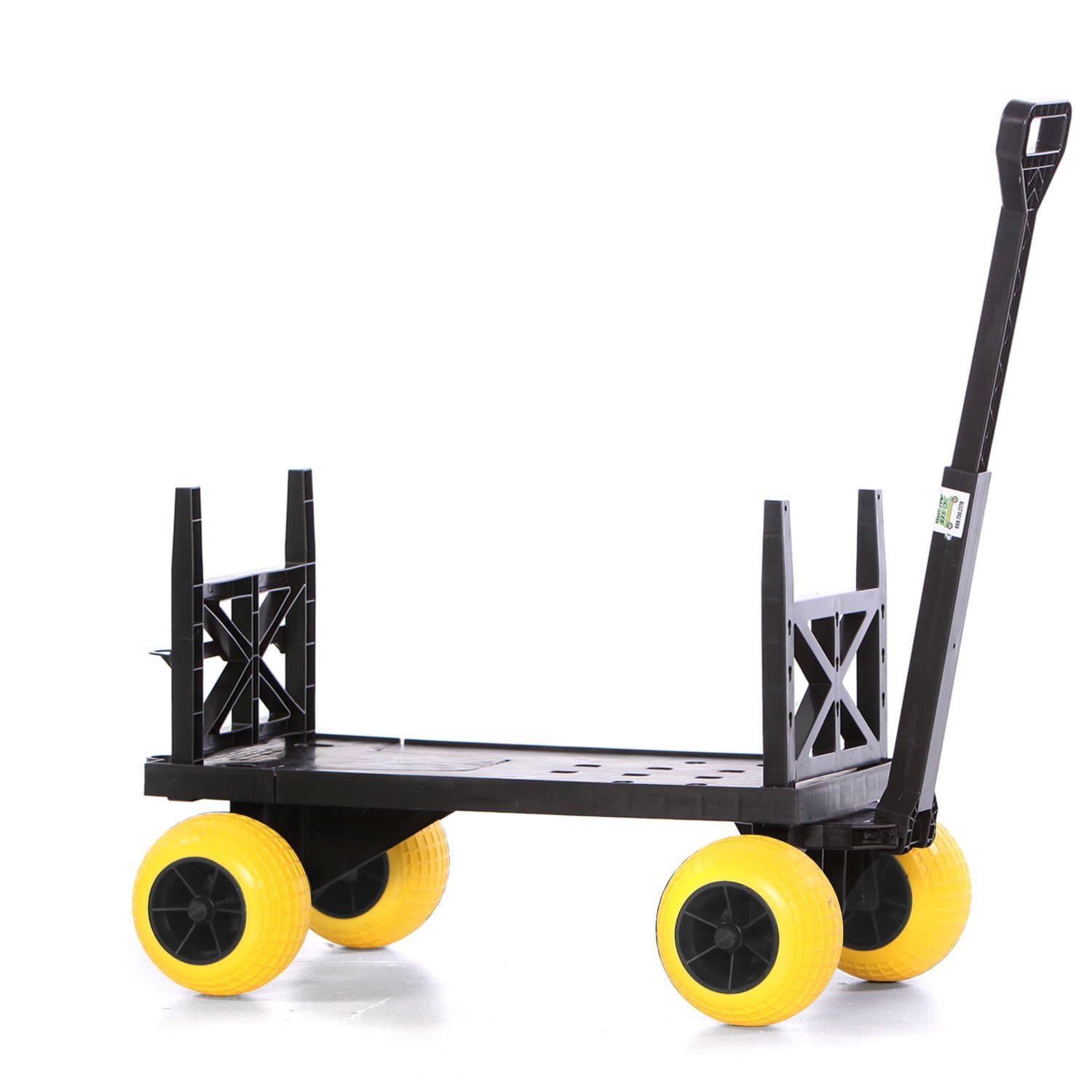 Mighty Max Plus One Beach Cart Wagon with 4 All Terrain Rolling Wheels