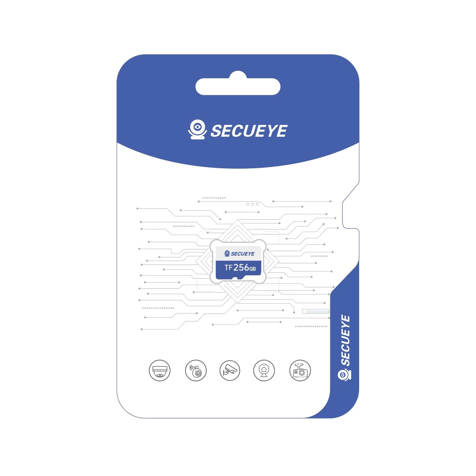 SECUEYE 256GB TF Memory Card Class 10 FAT32 High Speed Reading/Writing for Se...