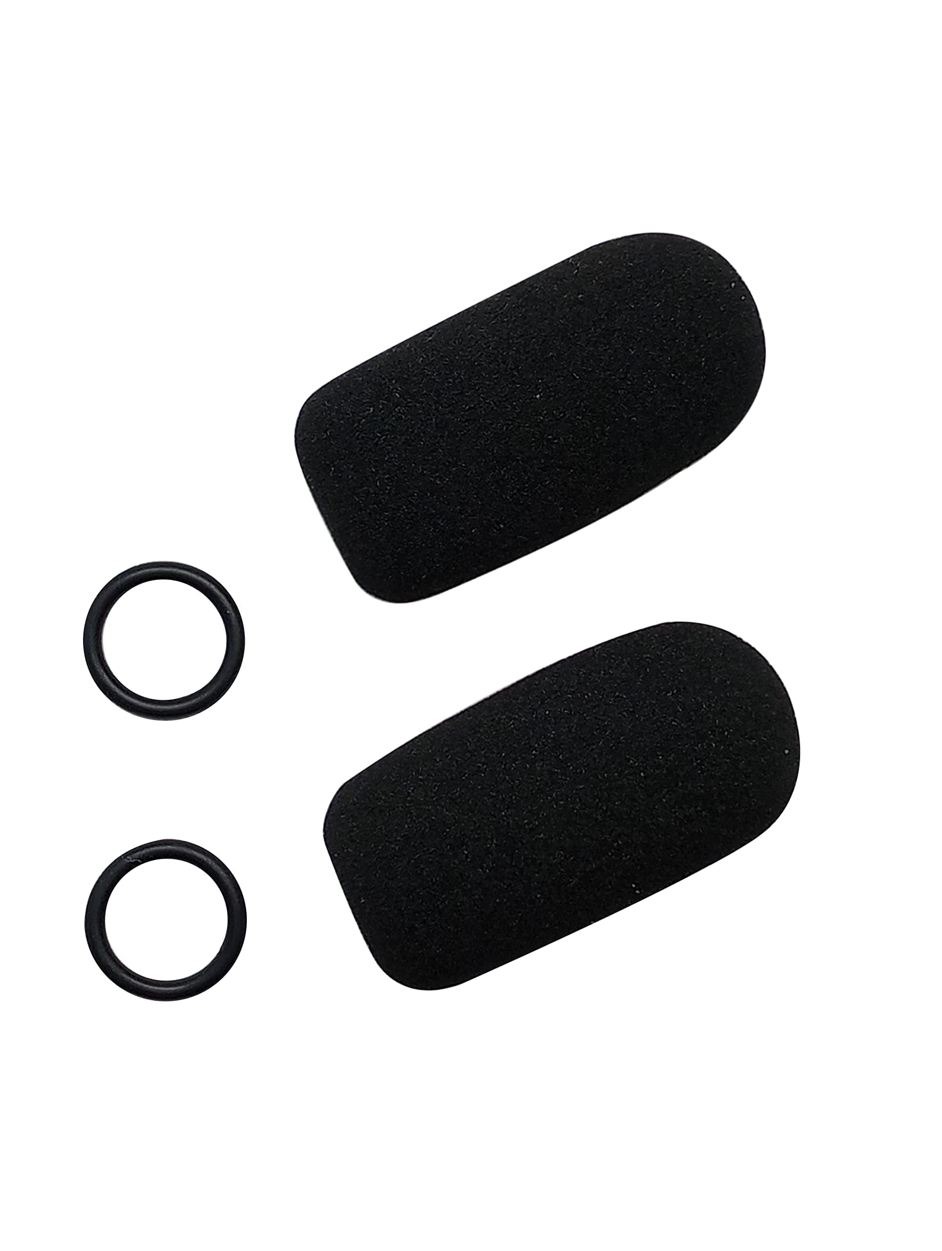 Replacement aviation microphone windscreens for Bose, Lightspeed, David Clark, Crystal Mic (Two (2) Pack Standard Model)