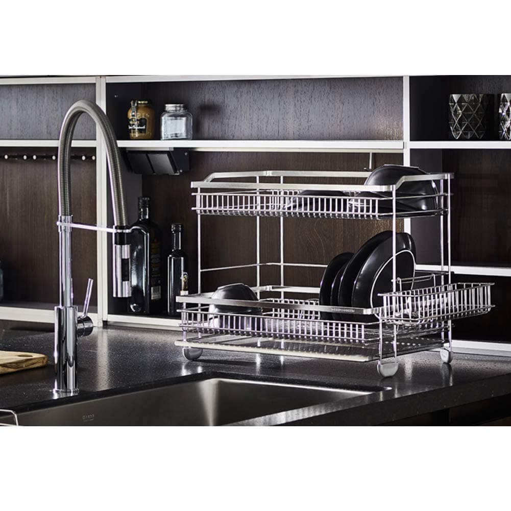 Hanssem Signature Dish Rack 2 Tier Dish Dry Rack Drying Drainer Kitchen Holder Organizer Stainless Steel 304