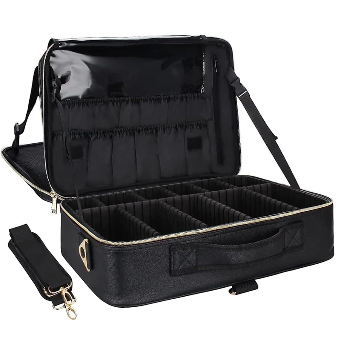 Relavel Rolling Makeup Case, Makeup Backpack Professional Makeup Artist Train Case