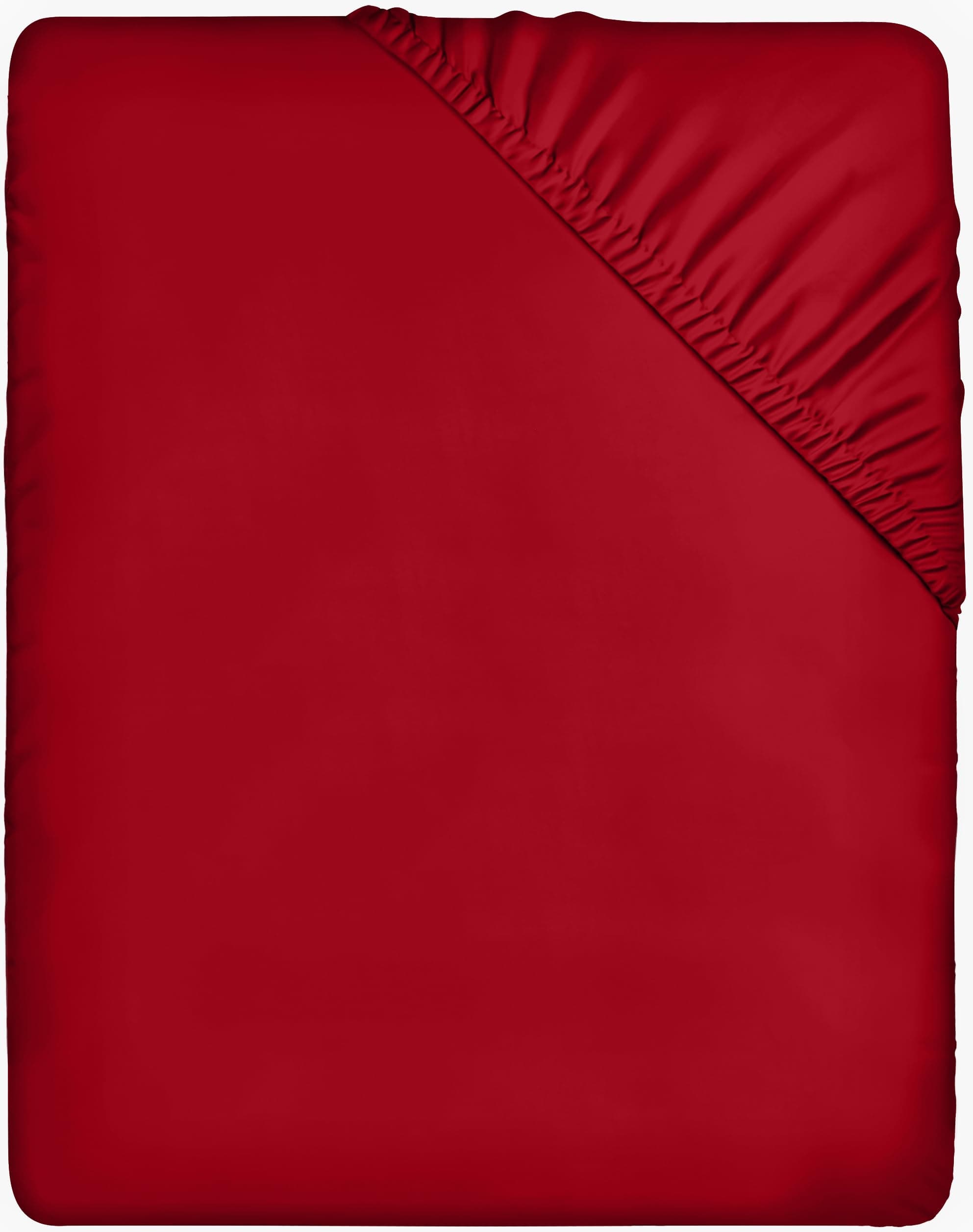 Utopia BeddingFitted Sheet Double, Red - Deep Pocket 14 inch (35 cm) - Easy Care - Soft Brushed Microfibre Fabric - Shrinkage and Fade Resistant - Bottom Sheet