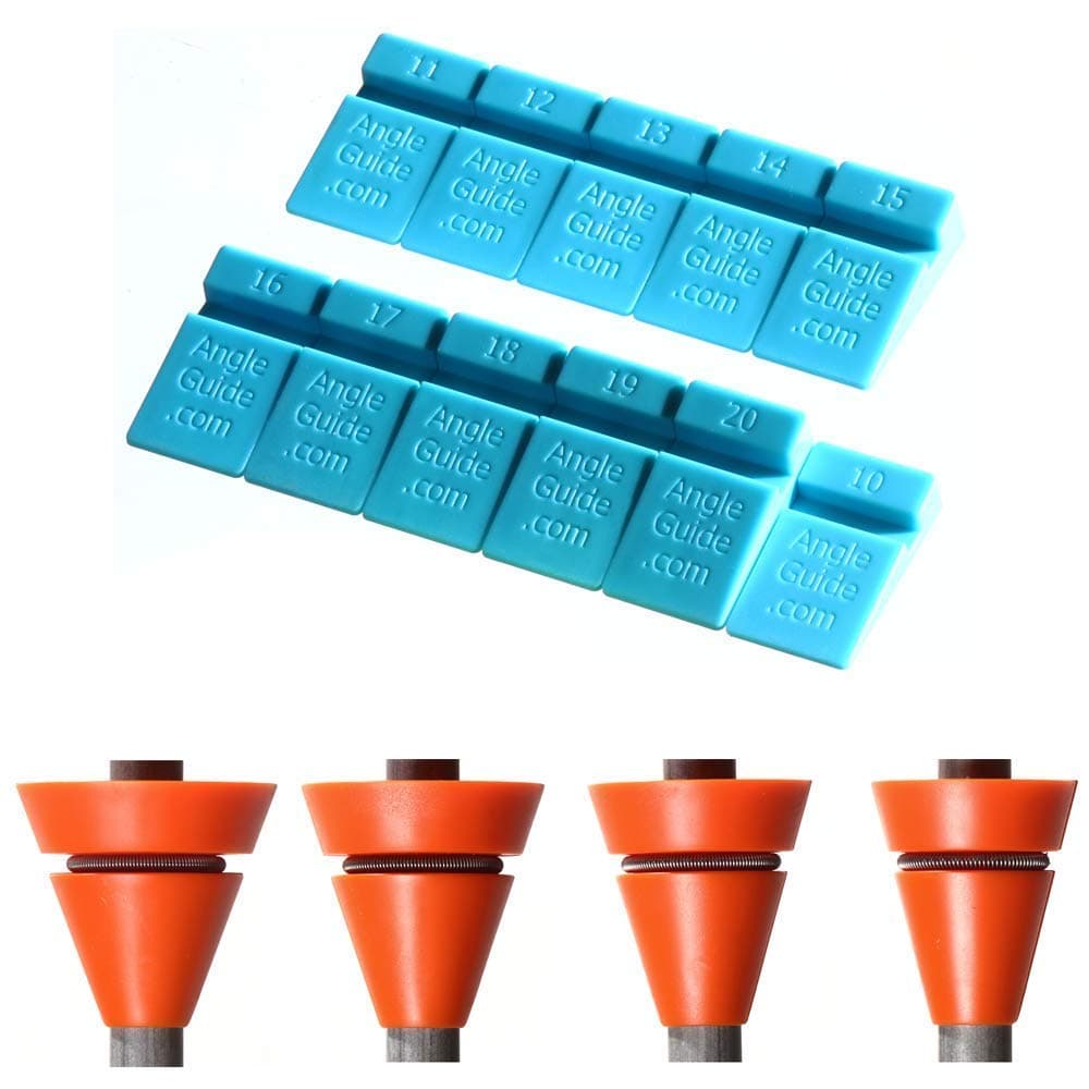 AZ4 Angle Guides Combo, Blue for Sharpening Stones, Orange for Rods
