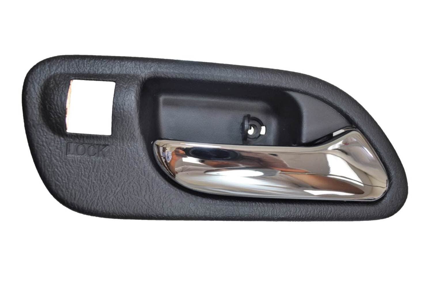 PT Auto Warehouse AC-2701MA-FR - Interior Inner Inside Door Handle, Black Housing with Chrome Lever - Passenger Side Front