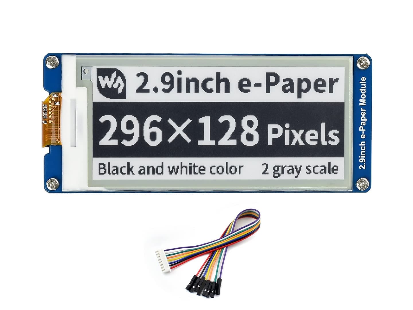 2.9inch e-Paper Display Module, 296x128 Resolution 3.3V/5V Two-Color epaper Display E-Ink Screen Module SPI Interface Compatible with Raspberry Pi/Arduino/Jetson Nano,Support Partial Refresh