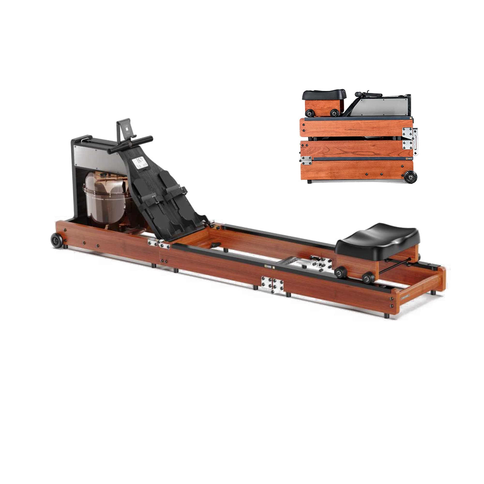 KINGSMITH WR1 Rowing Machine - Space-saving Rowing Machine with Water Resistance - Easy to Fold Up and Store at Home - App Compatible - Foldable - LED Display