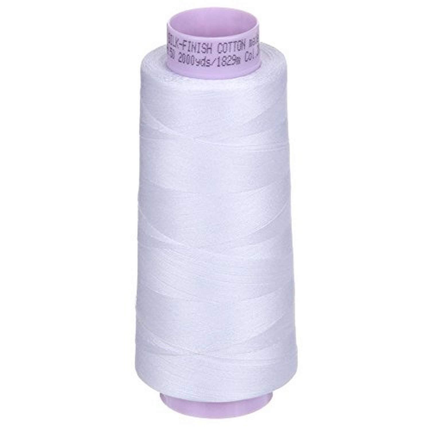 Silk-Finish Cotton Thread, 2000 yd/1829m, White