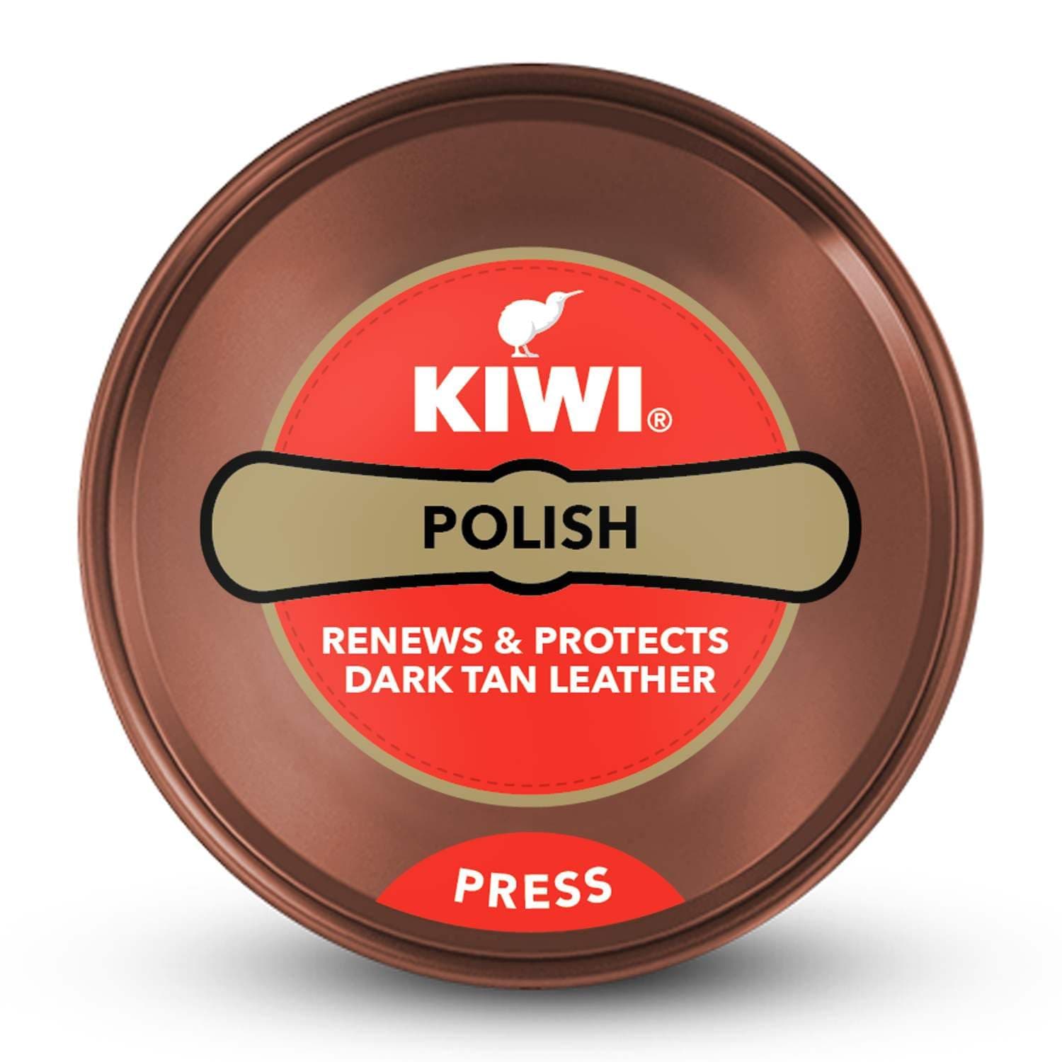 Kiwi Paste Shoe Polish - Dark Tan 40g