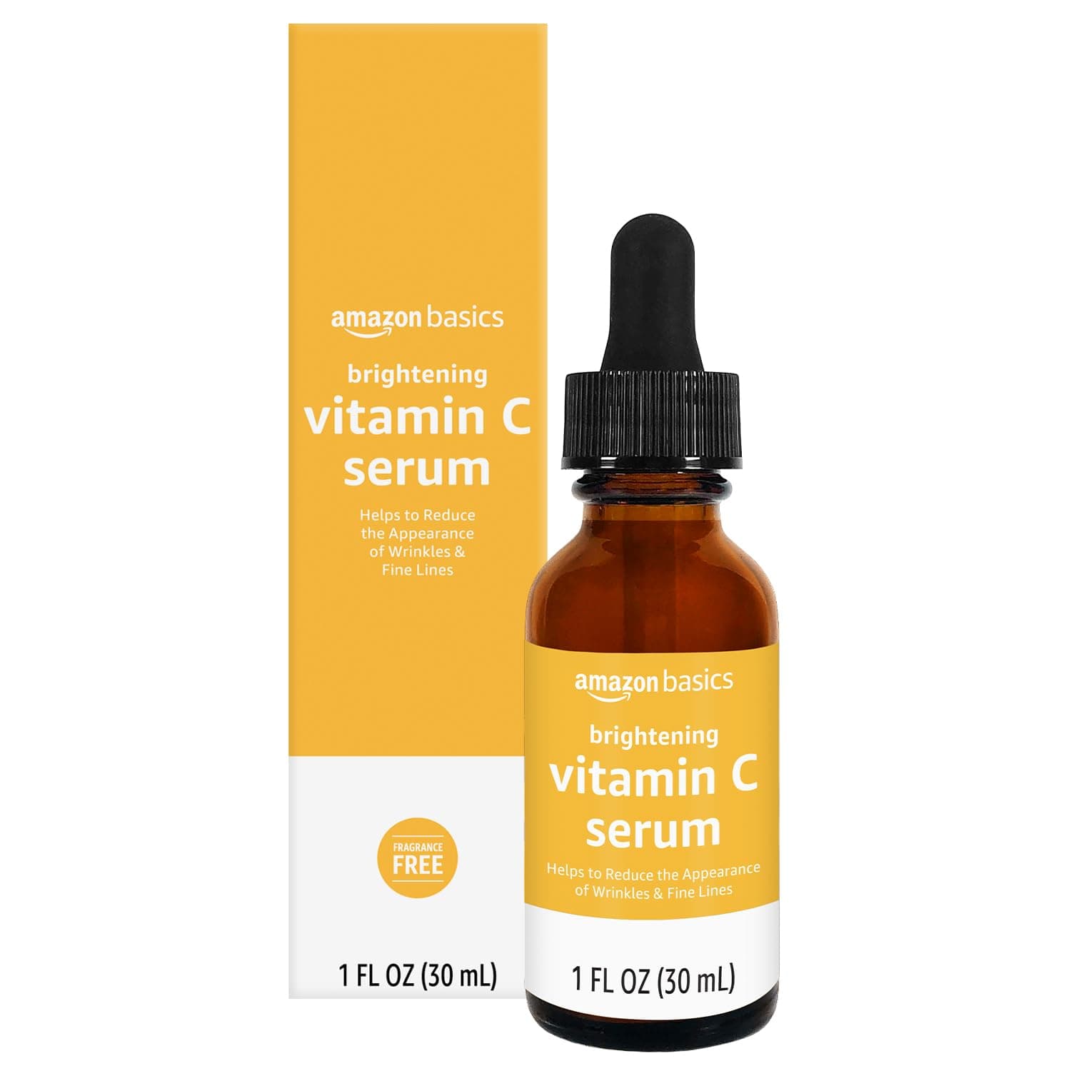 Brightening Anti Aging Vitamin C Serum with Hyaluronic Acid, Hydrates Skin, 1 Fluid Ounce, 1-Pack