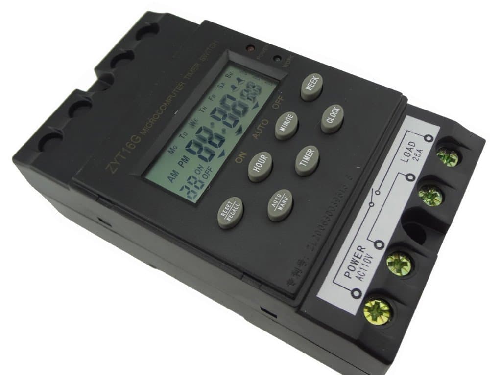 MISOL 110V Timer Switch Timer Controller LCD Display,Program/programmable Timer Switch,25A amps