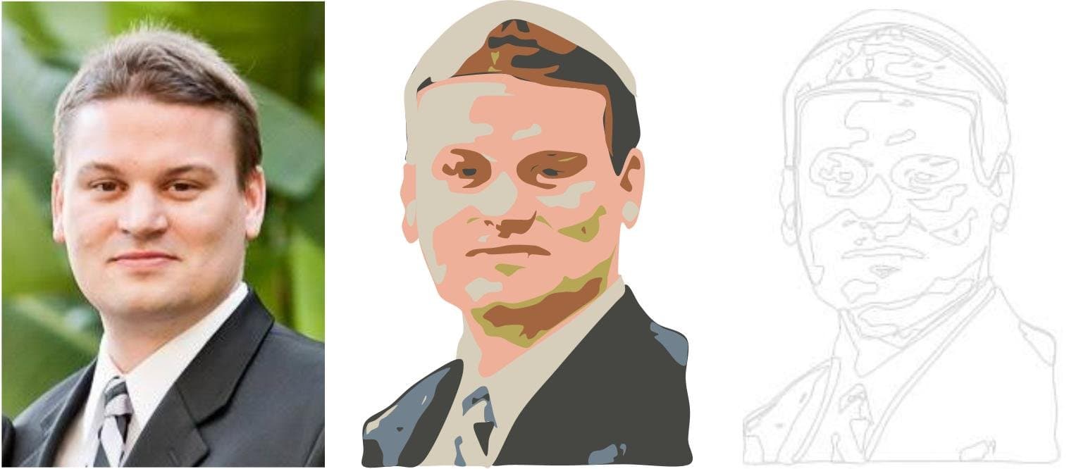 Custom Framed Vector Sketches with Extra Bonus Paint-by-Number Sheet