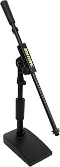Shure by Gator Compact, Low Profile Mic Stand with Single-Section Boom, black (SH-DESKTOP2)