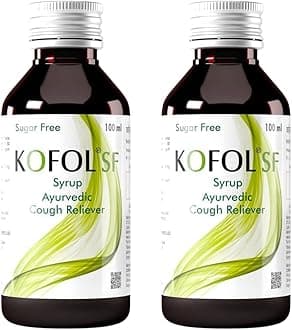 - Vedistry Kofol Ayurvedic Sugar-Free Cough Syrup with Shunthi, Tulsi, Madhu, Yashtimadhu & Haridra for Quick Relief from Dry & Wet Cough | Natural Cold Relief Syrup to Loosen Mucus, Soothes Throat Irritation, Supports Respiratory Comfort | Non-Drowsy, Non-Alcoholic – 100 Ml (Pack of 2)
