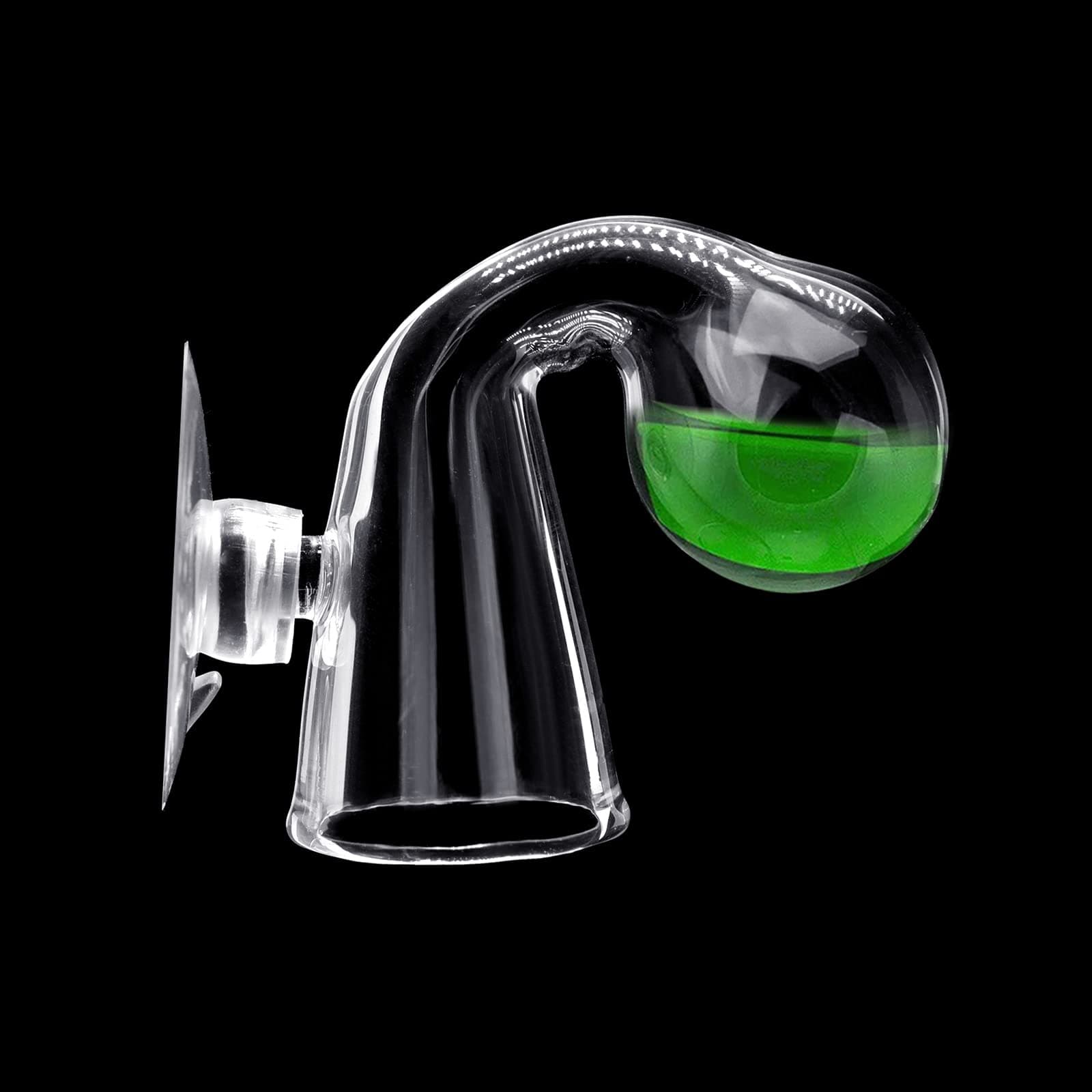 CO2 Drop Checker Test Kit CO2 Clear Glass Capacity Monitor with Suction Cup for Aquarium Water Plant Fish Tank PH Test CO2 Kit
