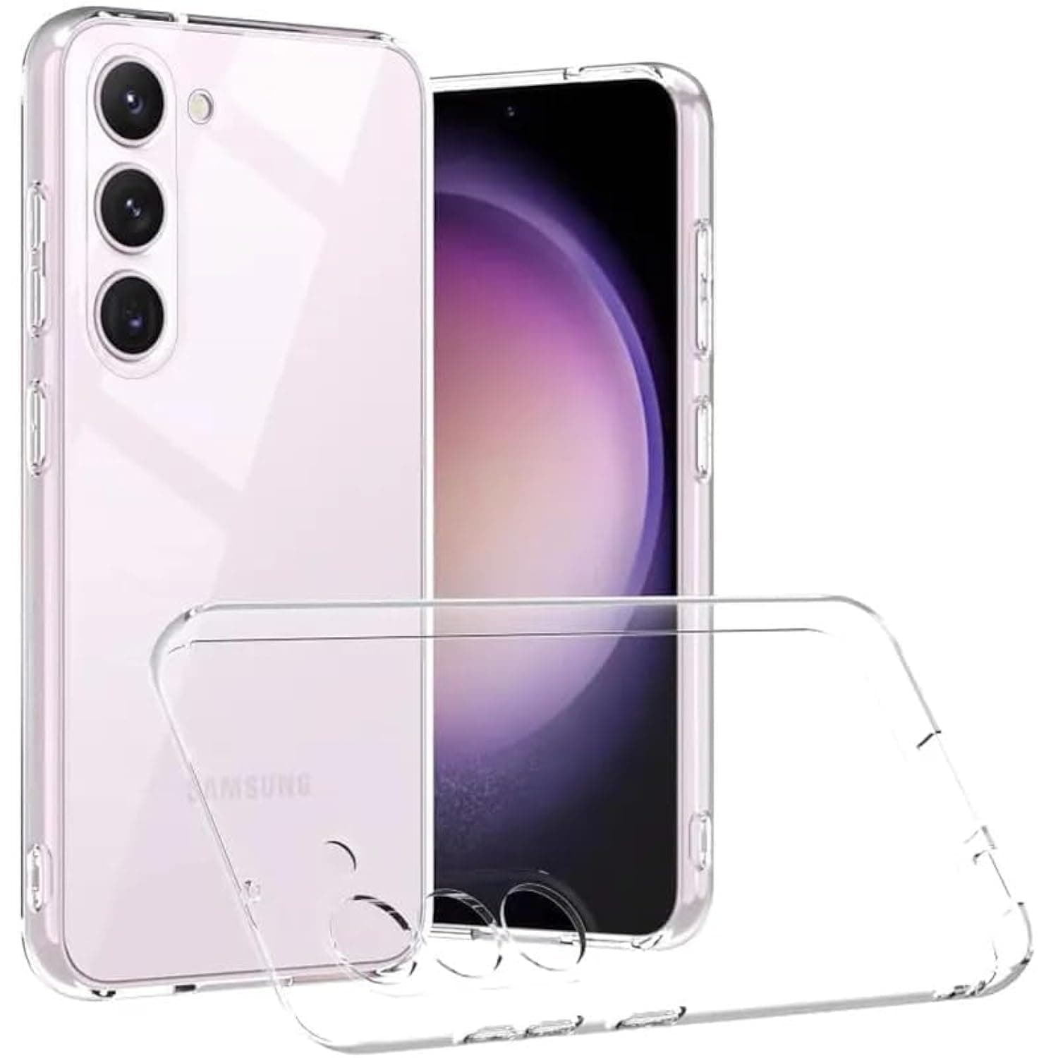 Zubitech Case for S23 Plus Case Clear Slim Thin Flexible TPU with Scratch-Resistant Gel Rubber Soft Silicone Protective Phone Case Cover Galaxy S23 Plus (Samsung Galaxy S23 Plus, Transparent)