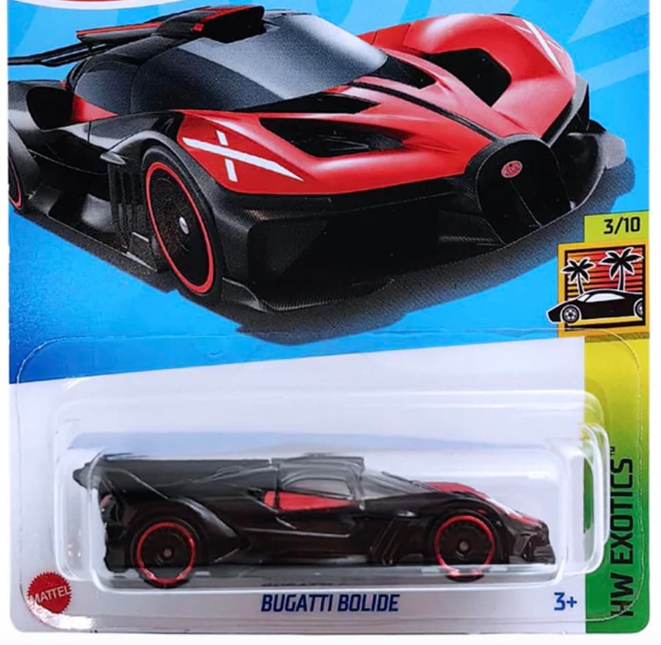 1:64 Scale Bugatti Bolide HW Exotics for Ages 3 and Up (Red)