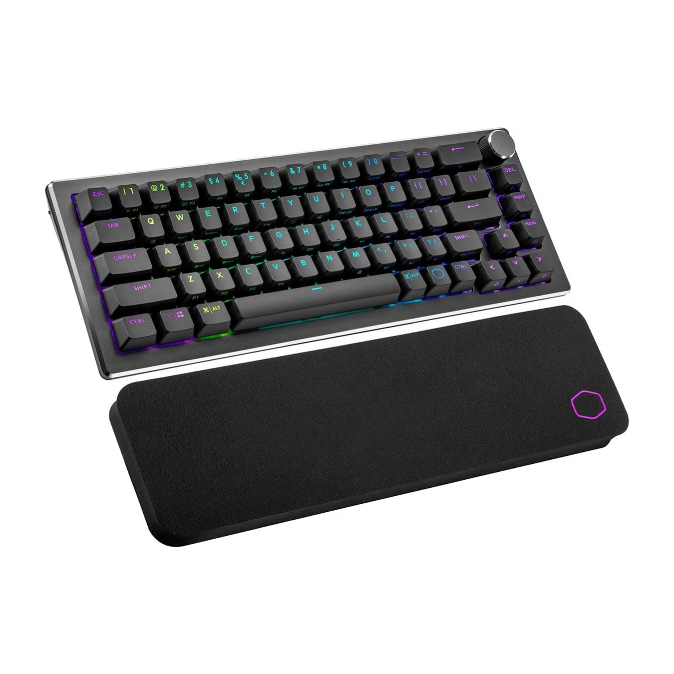 CK721 Space Gray Hybrid Wireless Mechanical Red Switch Keyboard with 65% Format, USB-C Connectivity, and 3-Way Dial