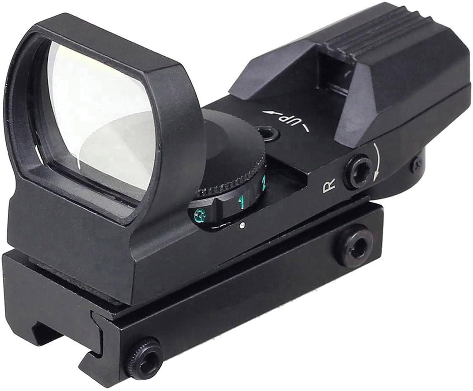 Red and Green Reflex Sight with 4 Reticles, 3/8" Dovetail Mount for Airgun Airsoft 11mm Rail and .22 RF