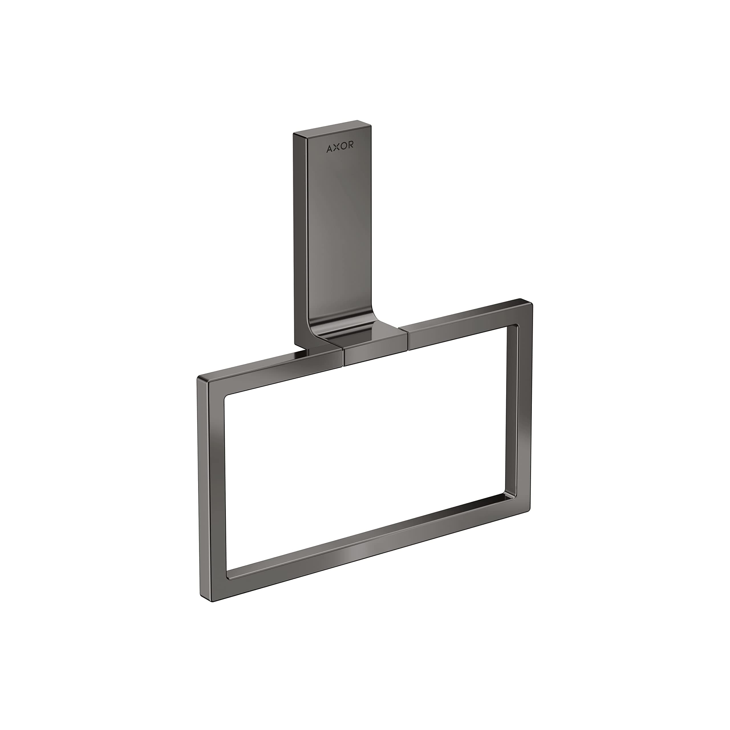 Universal Rectangular Towel Ring in Polished Black Chrome, 42623330