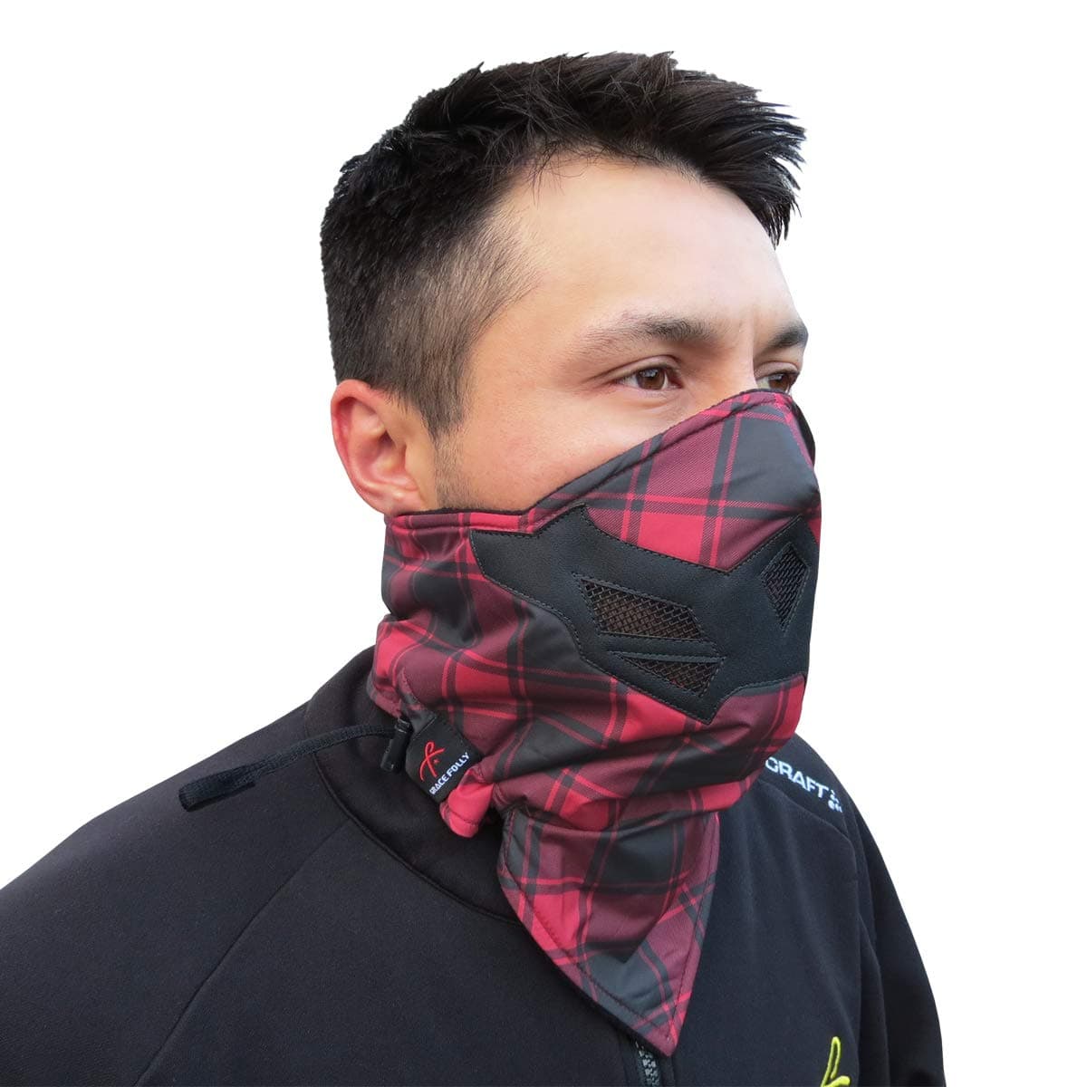 Half Face Mask for Cold Winter Weather. Use This Half Balaclava for Snowboarding, Ski, Motorcycle. (Many Colors), Faded Red Plaid, One Size