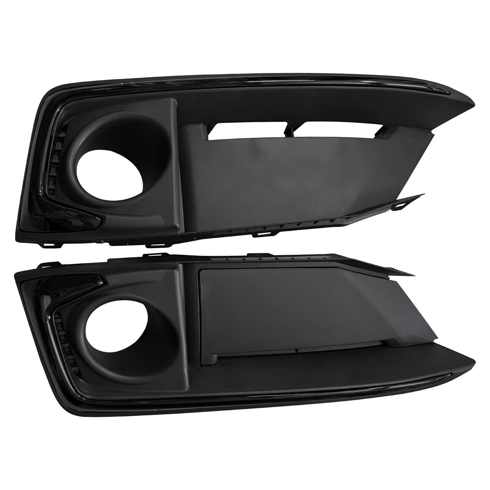 YLT AUTO Front Bumper Fog Light Cover Replacement Kit A Pair of Light Frame LH+RH Black Baffle Cover Fit 2019-2020 For Honda Civic Coupe/Sedan