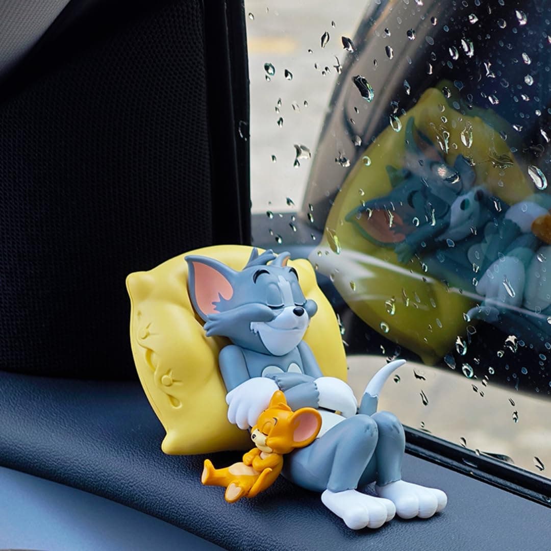 Gadget Ninja Tom & Jerry Cute Car Interior Accessory, Ceramic, 7L x 5W x 3 Centimeters, Grey