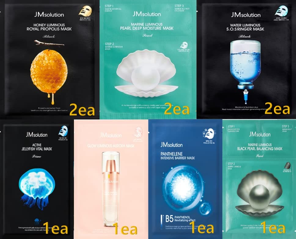 JM Solution sheet mask variety pack 7types 10ea Korean Beauty Skin Care, Daily Face Masks, Hydrate & Nourish Skin